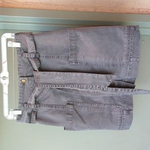 Gray denim mini skirt